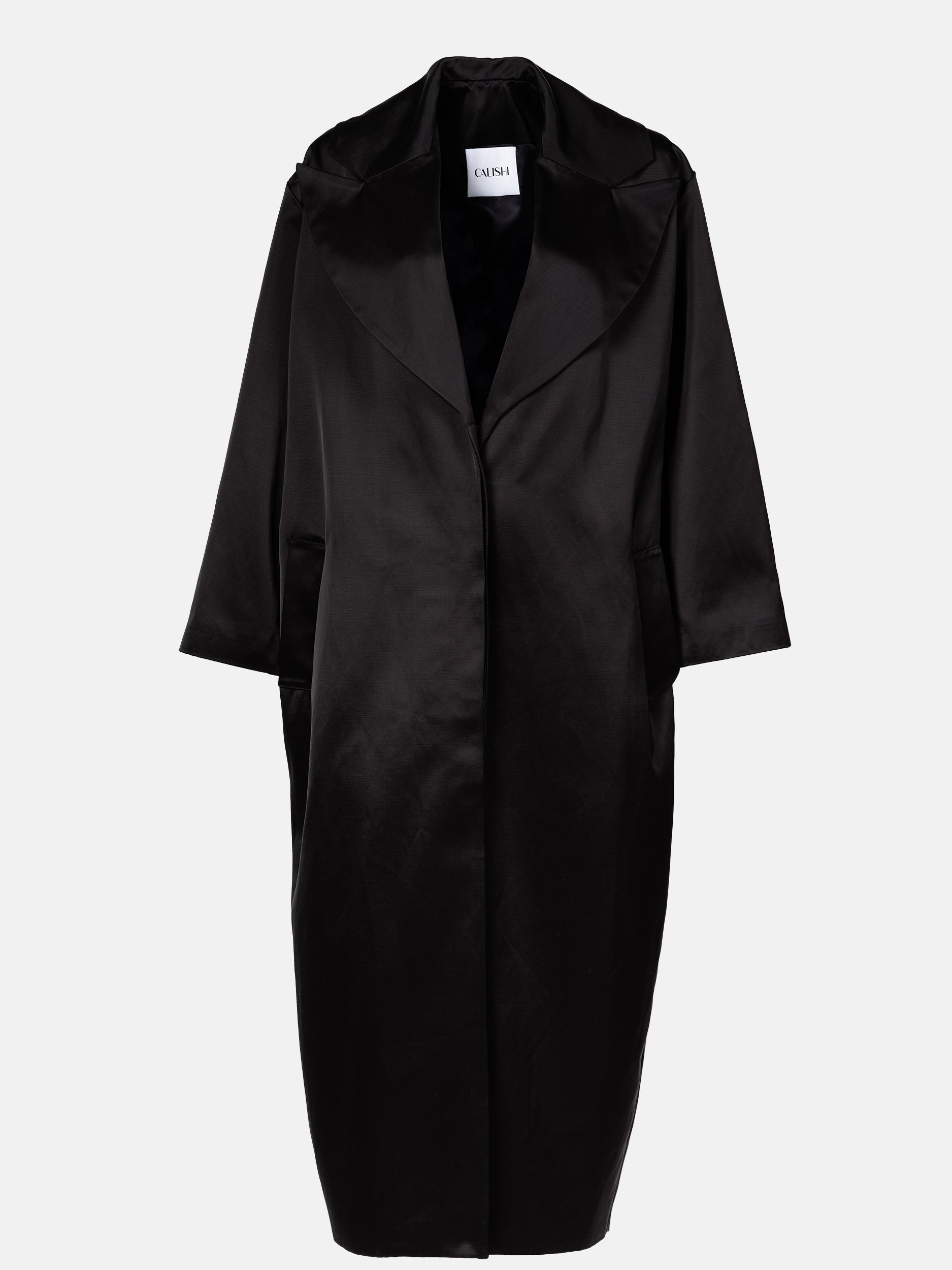 Oversized Coat Malibu Satin Black