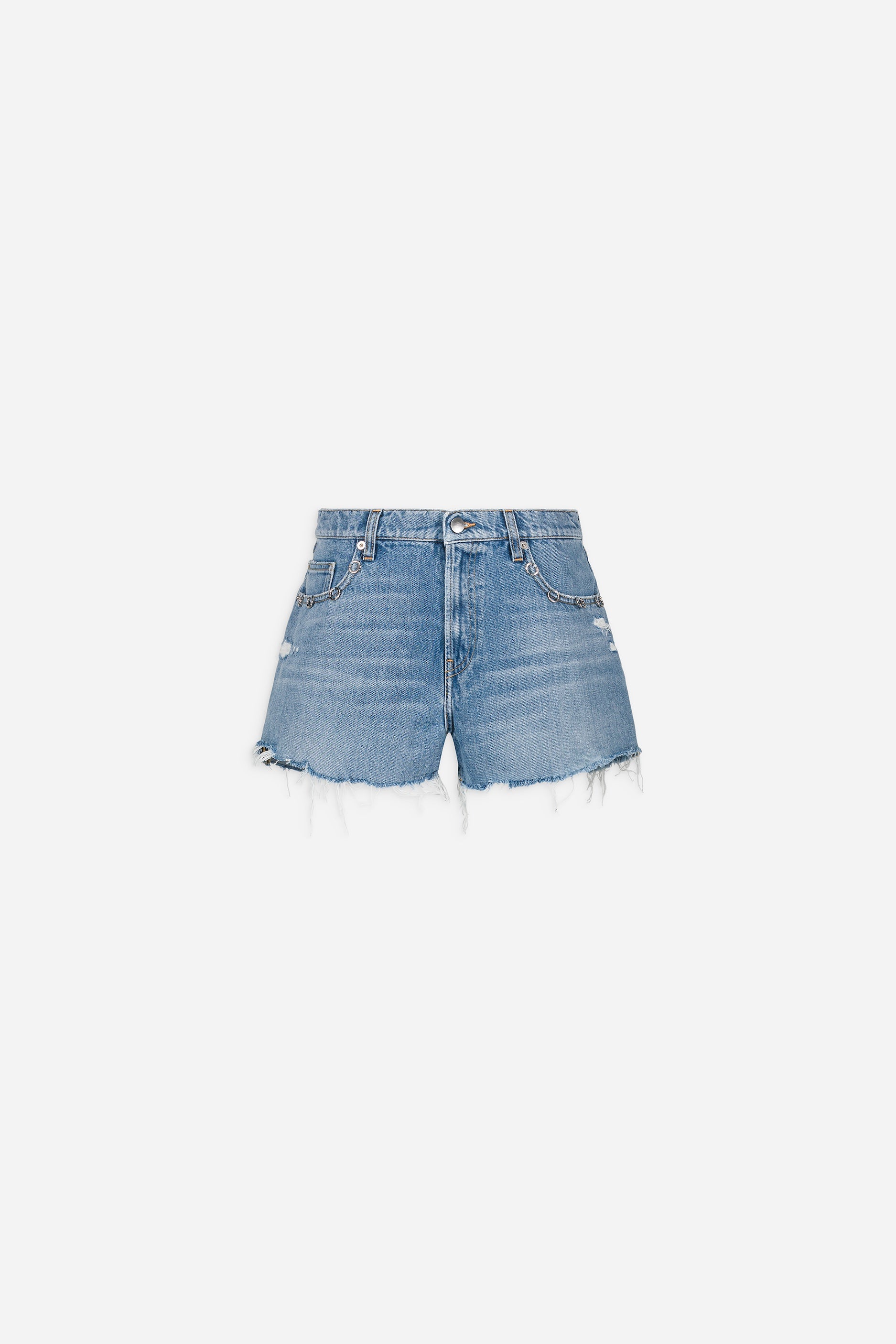 Fringed denim short TOKYO Blue 